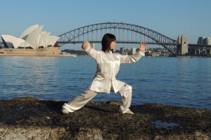 Master Alice performs Yang-style Single Whip